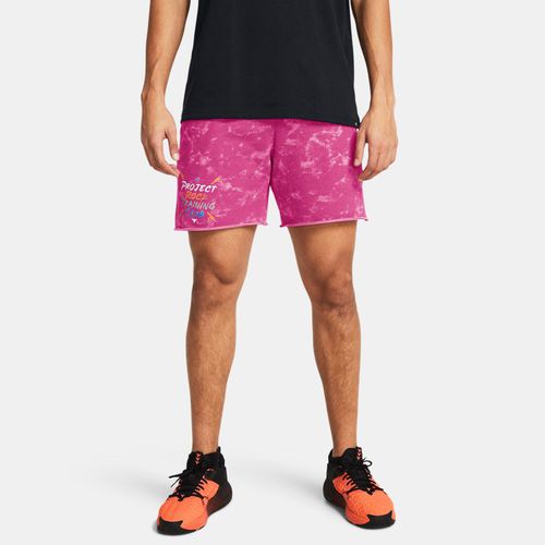 Short UG Project Rock Terry Printed Astro / Nova Orange L - Under Armour - Modalova