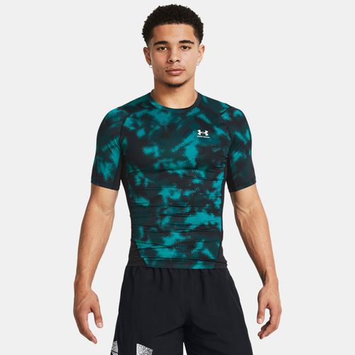 Haut à manches courtes imprimé HeatGear® Hydro Teal / Blanc XXL - Under Armour - Modalova