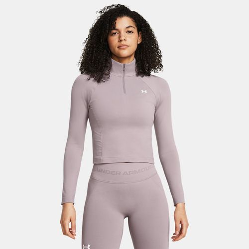 Haut ¼ zip court et sans coutures Vanish Tetra / Blanc L - Under Armour - Modalova