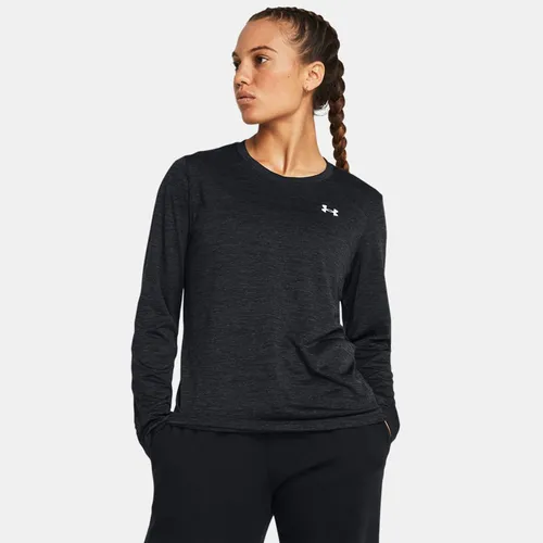 Haut à manches longues chiné Tech™ / Jet Gris / Blanc L - Under Armour - Modalova