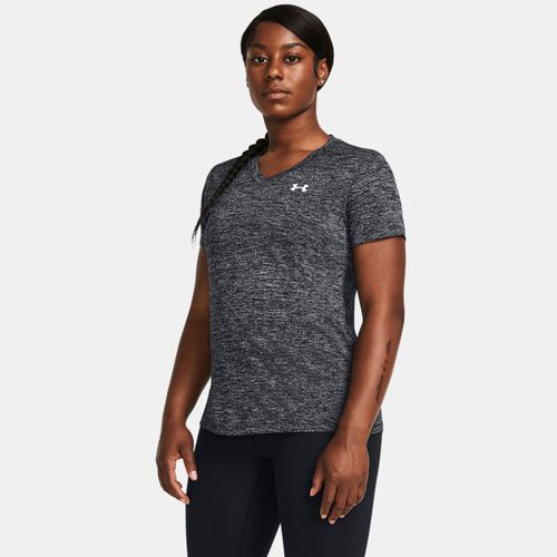 Haut à manches courtes et col V Tech™ Twist / Blanc L - Under Armour - Modalova