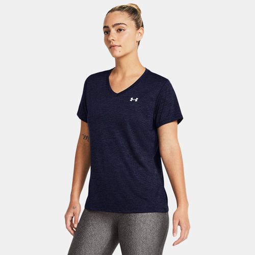 Haut à manches courtes et col V Tech™ Twist Midnight Marine / Blanc L - Under Armour - Modalova