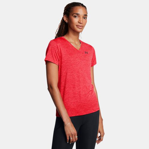 Haut à manches courtes et col V Tech™ Twist Racer / Noir XS - Under Armour - Modalova