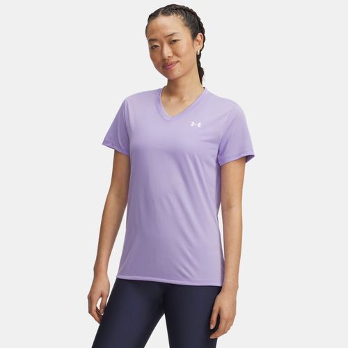 Haut à manches courtes col V Tech™ Transparent / Blanc M - Under Armour - Modalova
