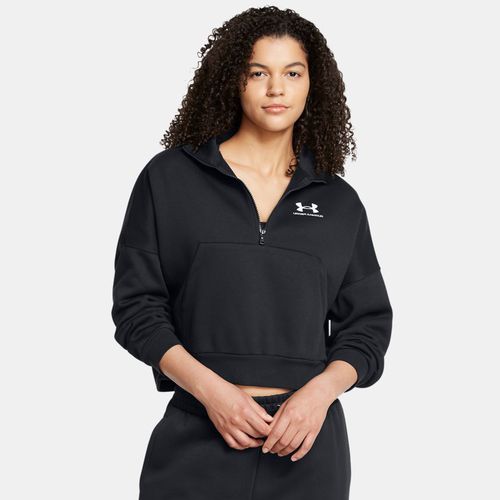 Haut ½ Zip oversize Icon Fleece / Blanc M - Under Armour - Modalova