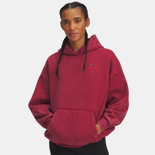 Sweat à capuche oversize Icon Heavyweight Fleece Cardinal / Blanc S - Under Armour - Modalova