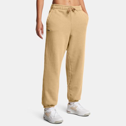 Pantalon oversize Icon Heavyweight Fleece Camel / Blanc L - Under Armour - Modalova