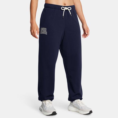 Pantalon oversize Icon Heavyweight Terry Midnight Marine / Summit Blanc L - Under Armour - Modalova