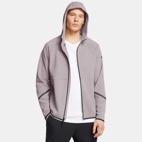 Haut entièrement zippé Unstoppable Fleece Grid Tetra / Noir L - Under Armour - Modalova