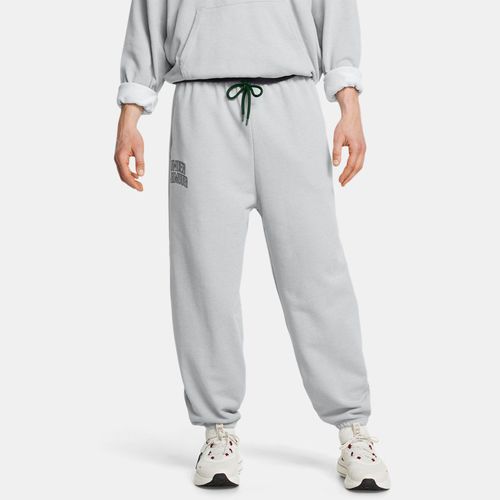 Pantalon oversize Icon Heavyweight Terry Mod Light Heather / Forest Vert L - Under Armour - Modalova