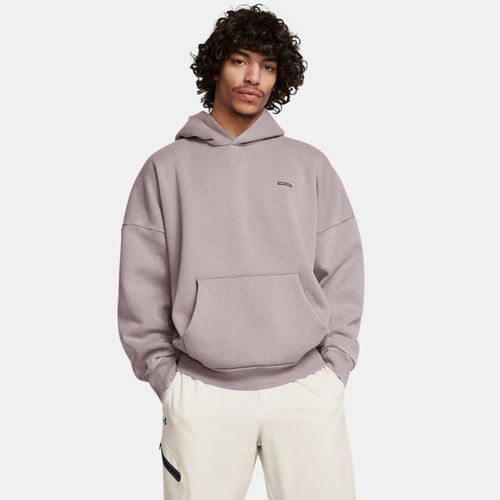 Sweat à capuche oversize Icon Heavyweight Fleece Wash Tetra / Blanc L - Under Armour - Modalova