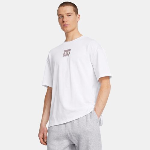 Tee-shirt à manches courtes oversize Heavyweight SM Box / Tetra Gris L - Under Armour - Modalova