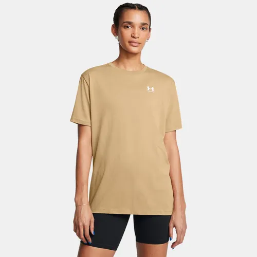 Haut à manches courtes avec logo oversize BF Camel / Blanc L - Under Armour - Modalova