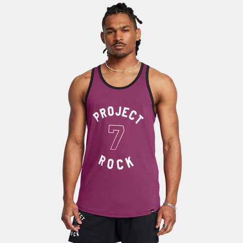 Débardeur en mesh Project Rock Badge Of Honor Mauve Gemini / Blanc L - Under Armour - Modalova