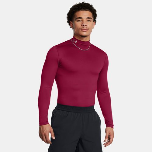 Baselayer à col montant et manches longues ColdGear® Elite Cardinal / Metallique Argent L - Under Armour - Modalova