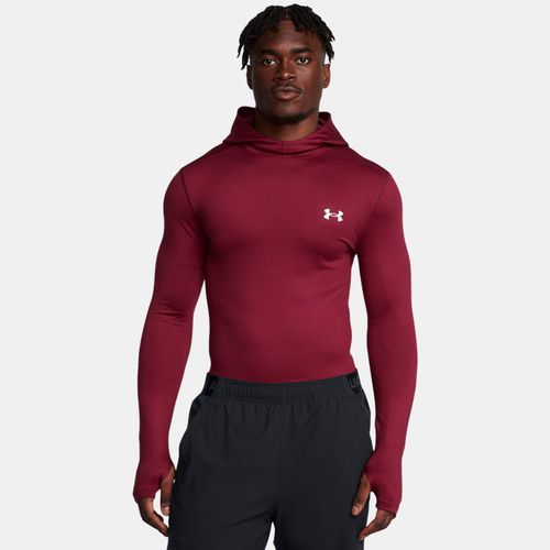 Sweat à capuche avec col style plongeur ColdGear® Elite Cardinal / Metallique Argent M - Under Armour - Modalova