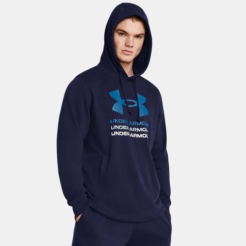 Sweat à capuche Rival Terry Graphic Midnight Marine / Photon XS - Under Armour - Modalova