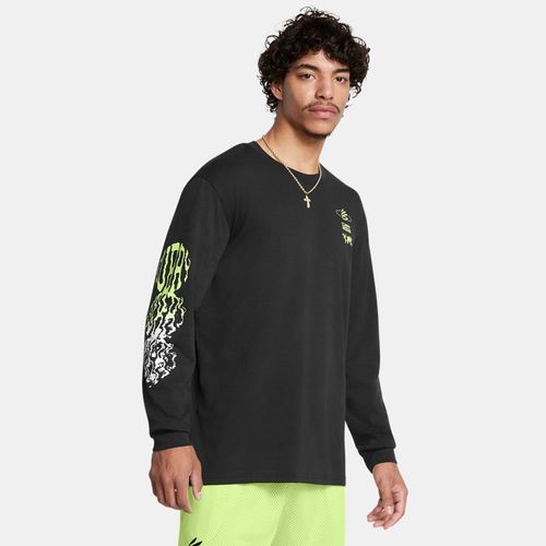 Haut à manches longues Curry Verbiage Heavyweight / Hyper Vert / Blanc L - Under Armour - Modalova