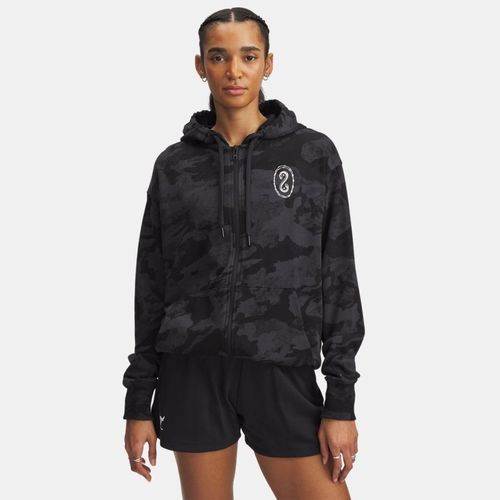 Haut entièrement zippé Project Rock Terry / Blanc Clay L - Under Armour - Modalova