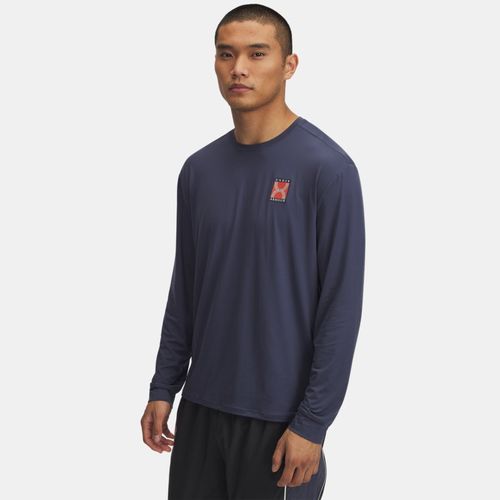 Haut à manches longues Run 96 Downpour / Blanc Quartz L - Under Armour - Modalova