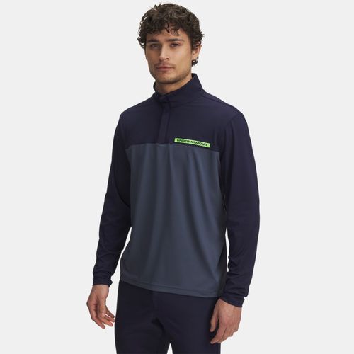 Haut ¼ zip Tee To Green Midnight Marine / Downpour Gris / Cyber Vert M - Under Armour - Modalova