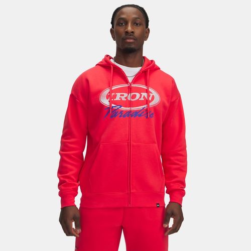 Haut entièrement zippé Project Rock Icon Fleece Lava / Blanc L - Under Armour - Modalova