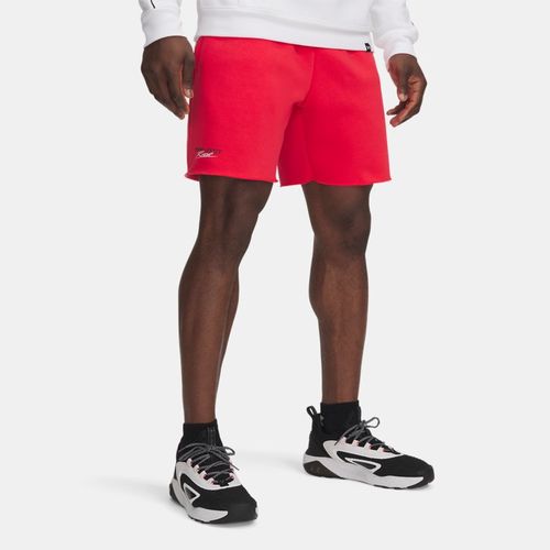 Short Project Rock Icon Fleece Lava / Blanc M - Under Armour - Modalova
