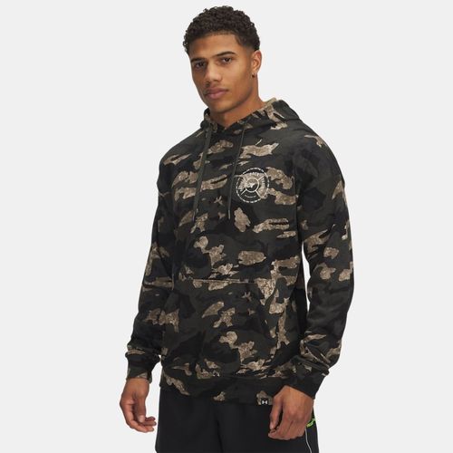 Sweat à capuche imprimé Project Rock Terry Baroque / Blanc Clay L - Under Armour - Modalova