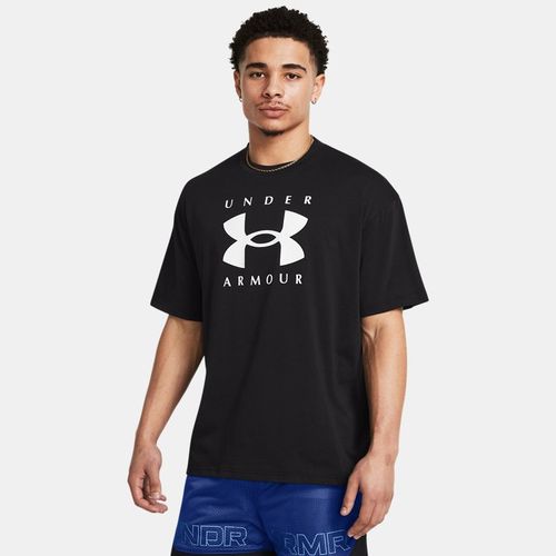 Haut à manches courtes oversize griffé Heavyweight / Blanc L - Under Armour - Modalova