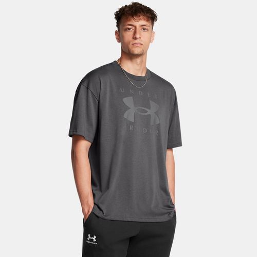 Haut à manches courtes oversize griffé Heavyweight Castlerock / Titan S - Under Armour - Modalova
