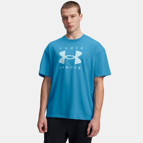 Haut à manches courtes oversize griffé Heavyweight Ether / Stream L - Under Armour - Modalova