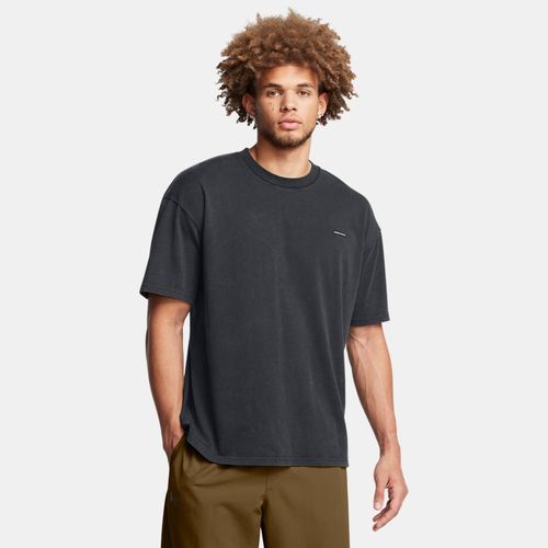 Haut à manches courtes oversize avec logo Heavyweight Wash / Blanc 3XL - Under Armour - Modalova