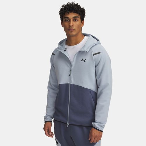 Sweat à capuche entièrement zippé Unstoppable Fleece Harbor / Downpour Gris / Noir M - Under Armour - Modalova