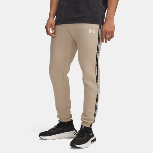Pantalon de jogging à bandes griffées Icon Fleece City Khaki / Blanc M - Under Armour - Modalova