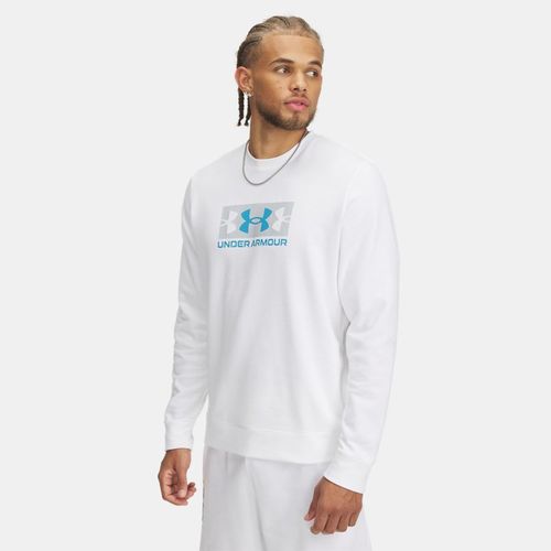 Haut à col ras du cou et logo Rival Terry / Mod Gris / Ether Bleu M - Under Armour - Modalova