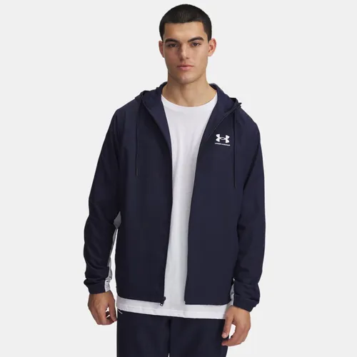 Veste coupe-vent Rival Woven Midnight Marine / Midnight Marine / Blanc L - Under Armour - Modalova