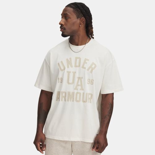 Haut à manches courtes oversize Heavyweight Varsity Calcul / City Khaki L - Under Armour - Modalova