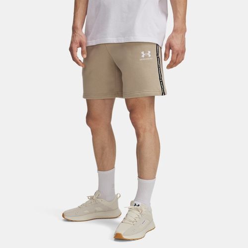 Short à bandes griffées Icon Fleece City Khaki / Blanc S - Under Armour - Modalova