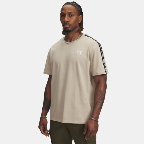Tee-shirt à bandes griffées Icon Heavyweight City Khaki / Blanc M - Under Armour - Modalova