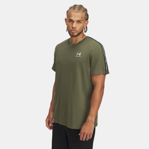 Tee-shirt à bandes griffées Icon Heavyweight Marine OD / Blanc XL - Under Armour - Modalova