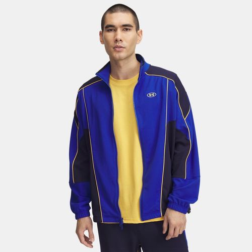 Veste passepoilée en tricot Royal / Midnight Marine / Noble Or L - Under Armour - Modalova