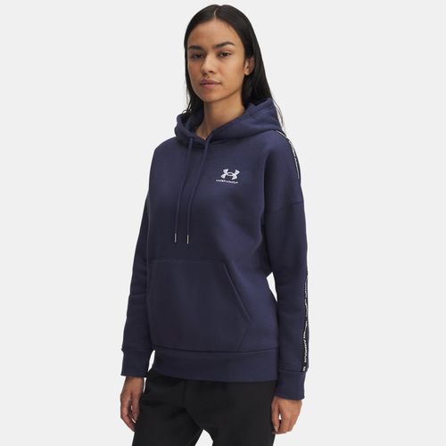 Sweat à capuche avec bandes Icon Fleece Washed Marine / Blanc L - Under Armour - Modalova