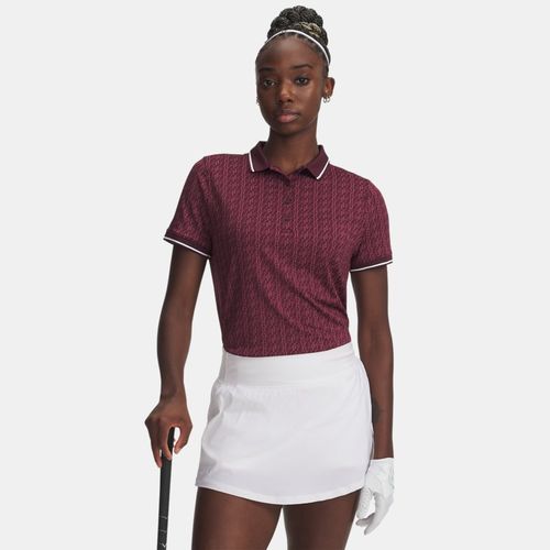 Polo en jacqrd Drive Marron foncé / Fuchsia Dusk / Blanc XL - Under Armour - Modalova