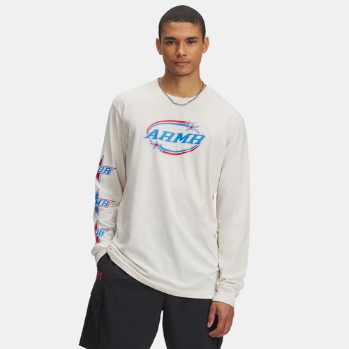 Haut à manches longues et motif étoiles superposées Calcul / Rouge M - Under Armour - Modalova