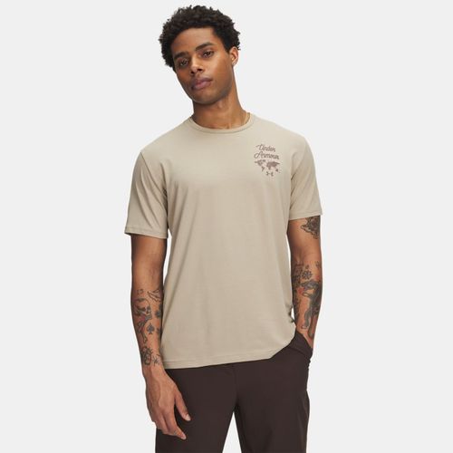 Haut à manches courtes avec logo Sports City Khaki / Sierra Taupe M - Under Armour - Modalova