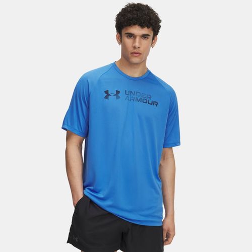 Haut à manches courtes avec motif réfléchissant Tech™ Atlantis / Washed Marine M - Under Armour - Modalova