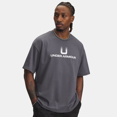 Haut à manches courtes et logo U Heavyweight Castlerock / Blanc L - Under Armour - Modalova