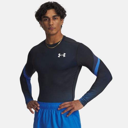 Haut à manches longues et col ras du cou HeatGear® Sublimated Atlantis / Noir / Blanc L - Under Armour - Modalova