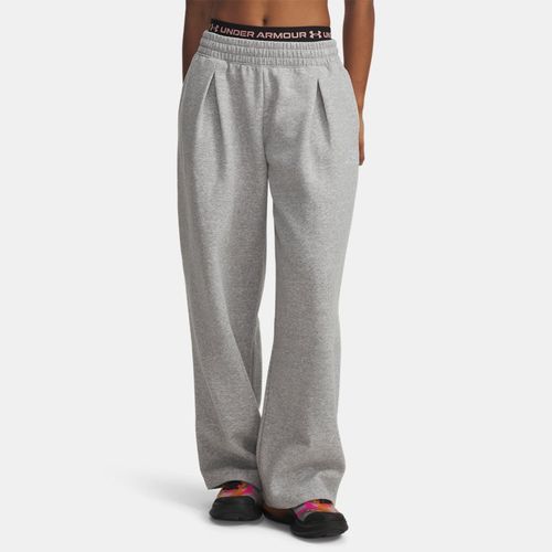 Pantalon Rival Fleece Script Mod Light Heather / Blanc S - Under Armour - Modalova