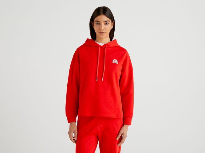 Benetton, Felpa Rossa Con Cappuccio Benettonxpantone™, taglia L, Rosso, Donna - United Colors of Benetton - Modalova